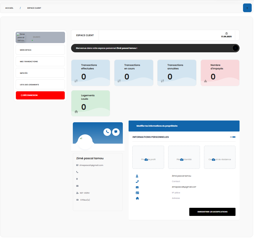 Espace client BIMMO